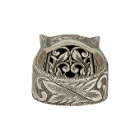 Gucci Silver Angry Cat Ring