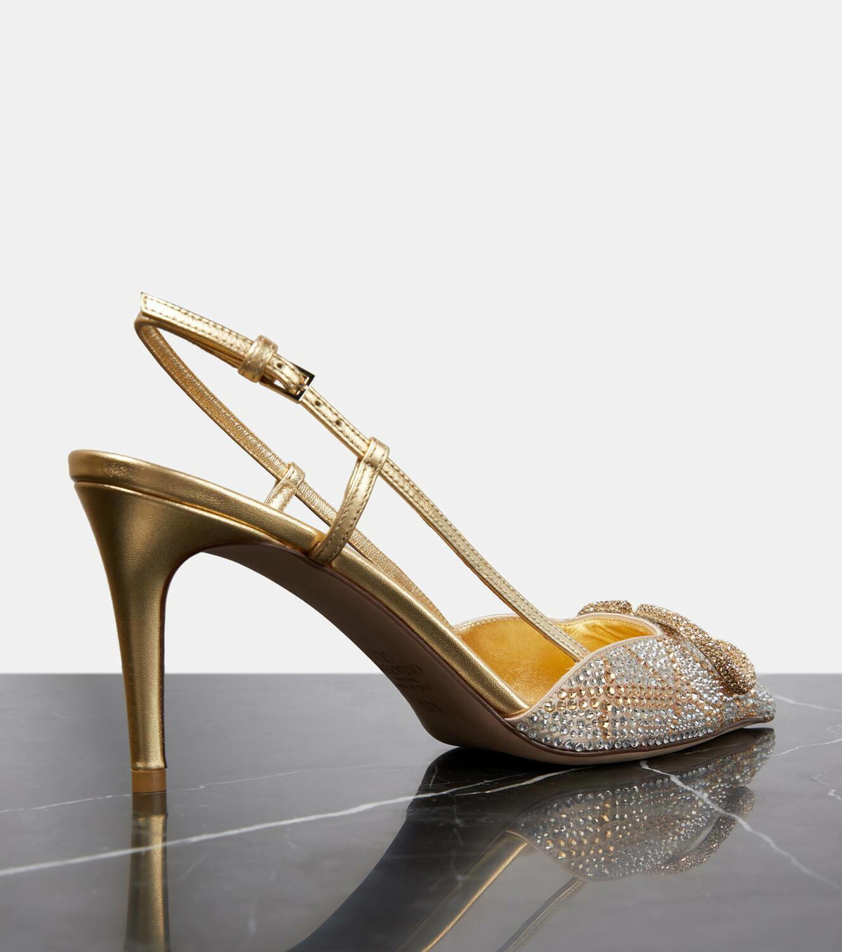 Valentino Garavani VLogo Signature embellished slingback