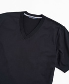 Brooks Brothers Men's Washed Supima Cotton V-Neck T-Shirt | Black