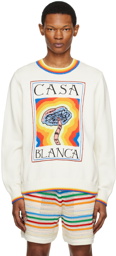 Casablanca White Mind Vibrations Sweater