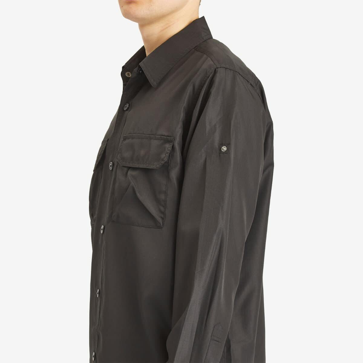 Taion Men's Military Pocket Shirt in Black