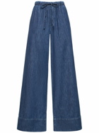 VALENTINO - Chambray Denim High Waist Wide Jeans
