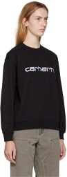 Carhartt Work In Progress Black Embroidered Sweatshirt