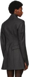 Maximilian Grey Slone Tailored Wrap Blazer
