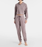 Alo Yoga Muse ribbed-knit cropped hoodie