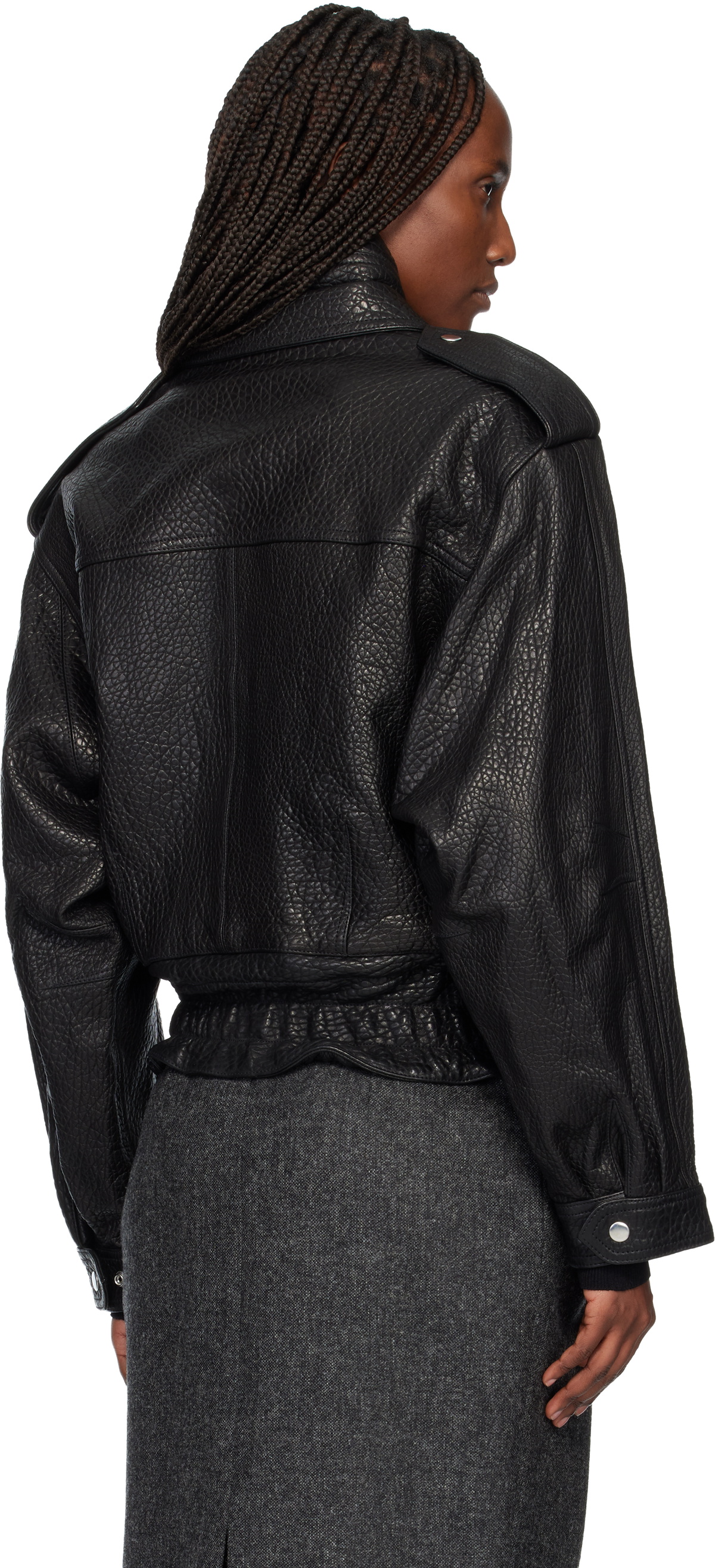 Isabel Marant Black Aneli Leather Jacket