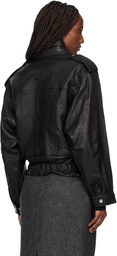 Isabel Marant Black Aneli Leather Jacket