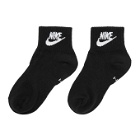 Nike Three-Pack Black Everyday Essential Ankle Socks