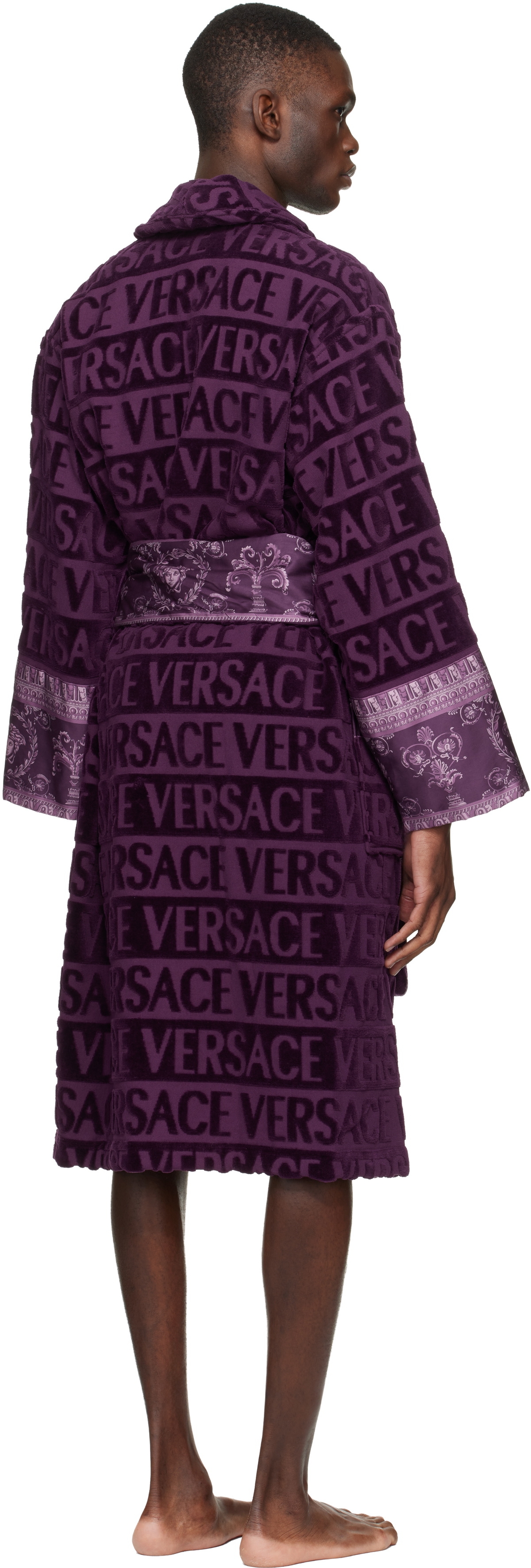 Versace Purple 'I Heart Baroque' Bathrobe