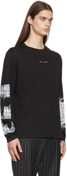 1017 ALYX 9SM Black Triple Print Long Sleeve T-Shirt