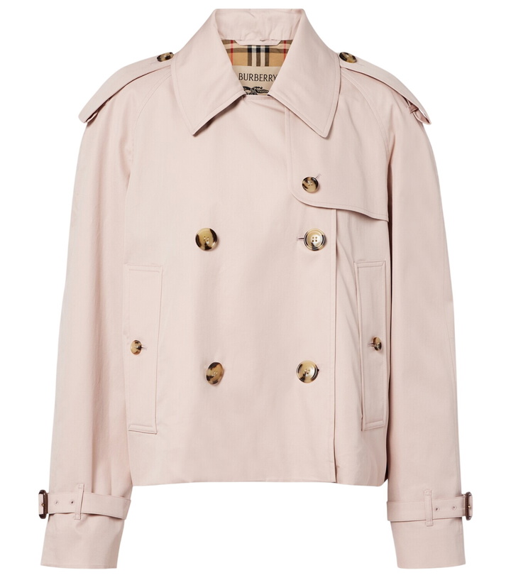 Photo: Burberry Cropped cotton gabardine trench coat