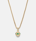 David Yurman Renaissance® 18kt gold necklace with emeralds and diamonds