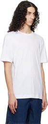 BOSS White Cotton-Linen Regular Fit T-shirt
