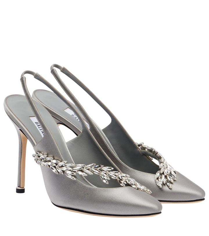 Photo: Balenciaga x Manolo Blahnik satin slingback pumps