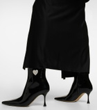 Mach & Mach - Embellished patent leather ankle boots