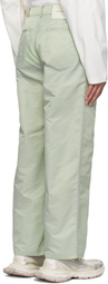 Feng Chen Wang Green Nylon Trousers