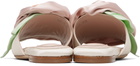 Simone Rocha White & Pink Pressed Rosette Slides