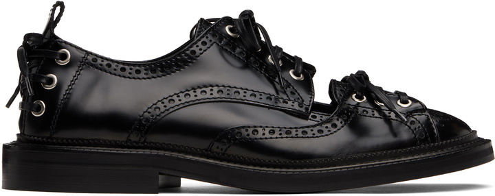 Photo: Simone Rocha Black Multi-Lace Cutout Brogues