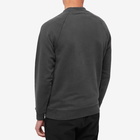 C.P. Company Men's Garment Dyed Centre Logo Crew Sweat in Raven