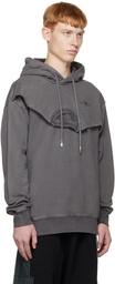 Feng Chen Wang Gray Paneled Hoodie