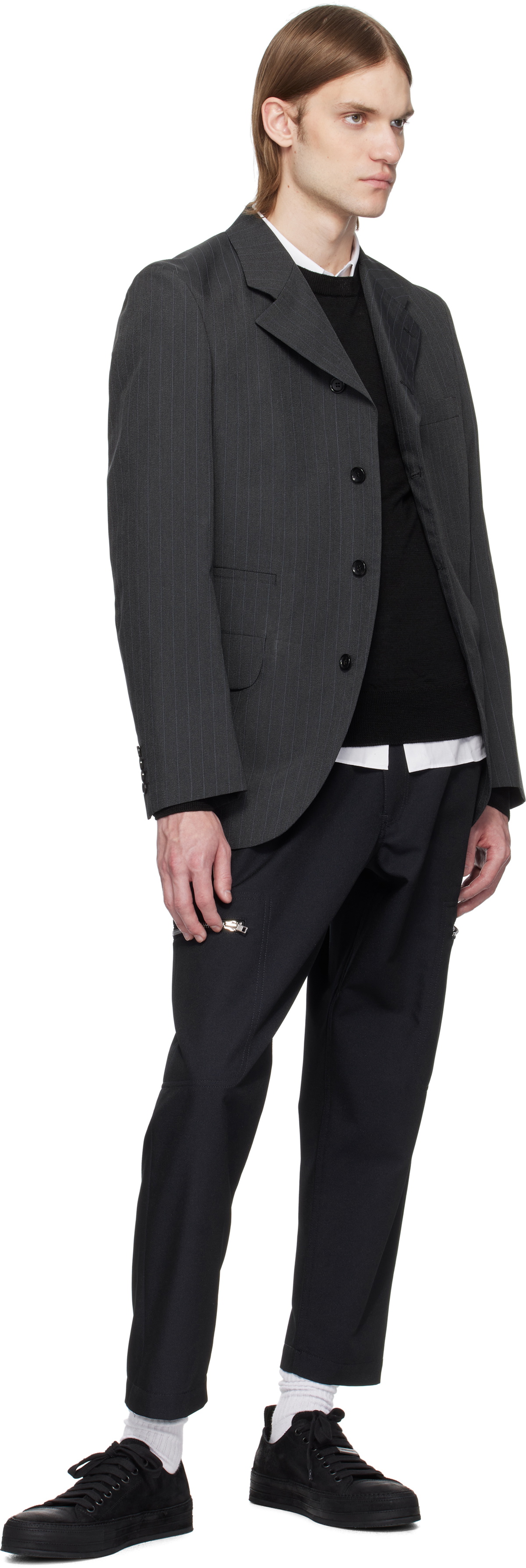 Comme des Garçons Homme Deux Gray Dobby Blazer