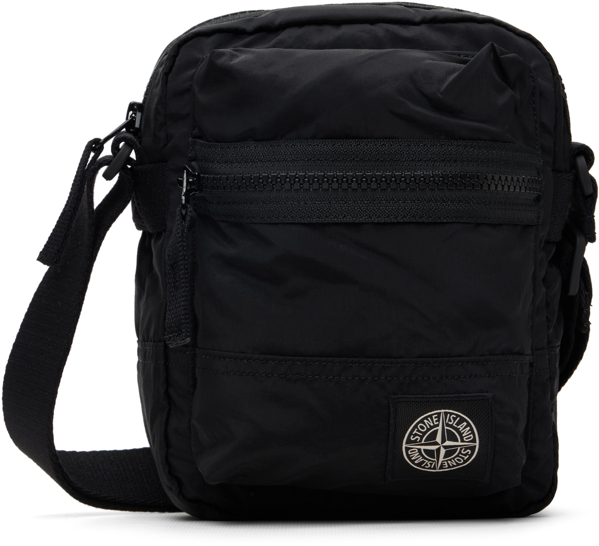 Stone Island Green 9200015 Coated Nylon Metal ECONYL Pouch Stone