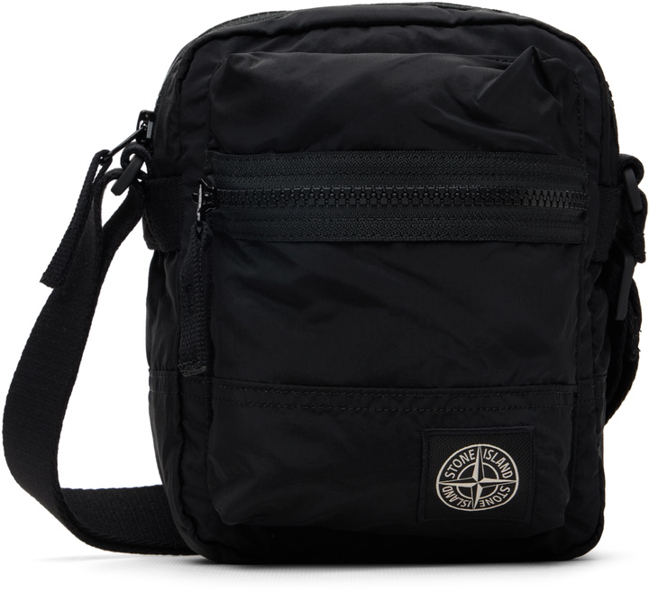 Photo: Stone Island Black 9200015 Coated Nylon Metal ECONYL Bag