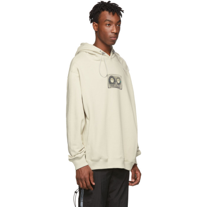 C2H4 Off White Human Recorder Print Hoodie C2H4