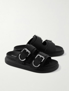 Alexander McQueen - Hybrid Exagerrated-Sole Buckled Leather Slides - Black