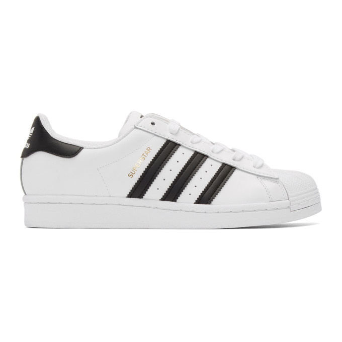 Photo: adidas Originals White and Black Superstar Sneakers