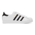 adidas Originals White and Black Superstar Sneakers