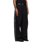 LU'U DAN Black Side Zip Jeans