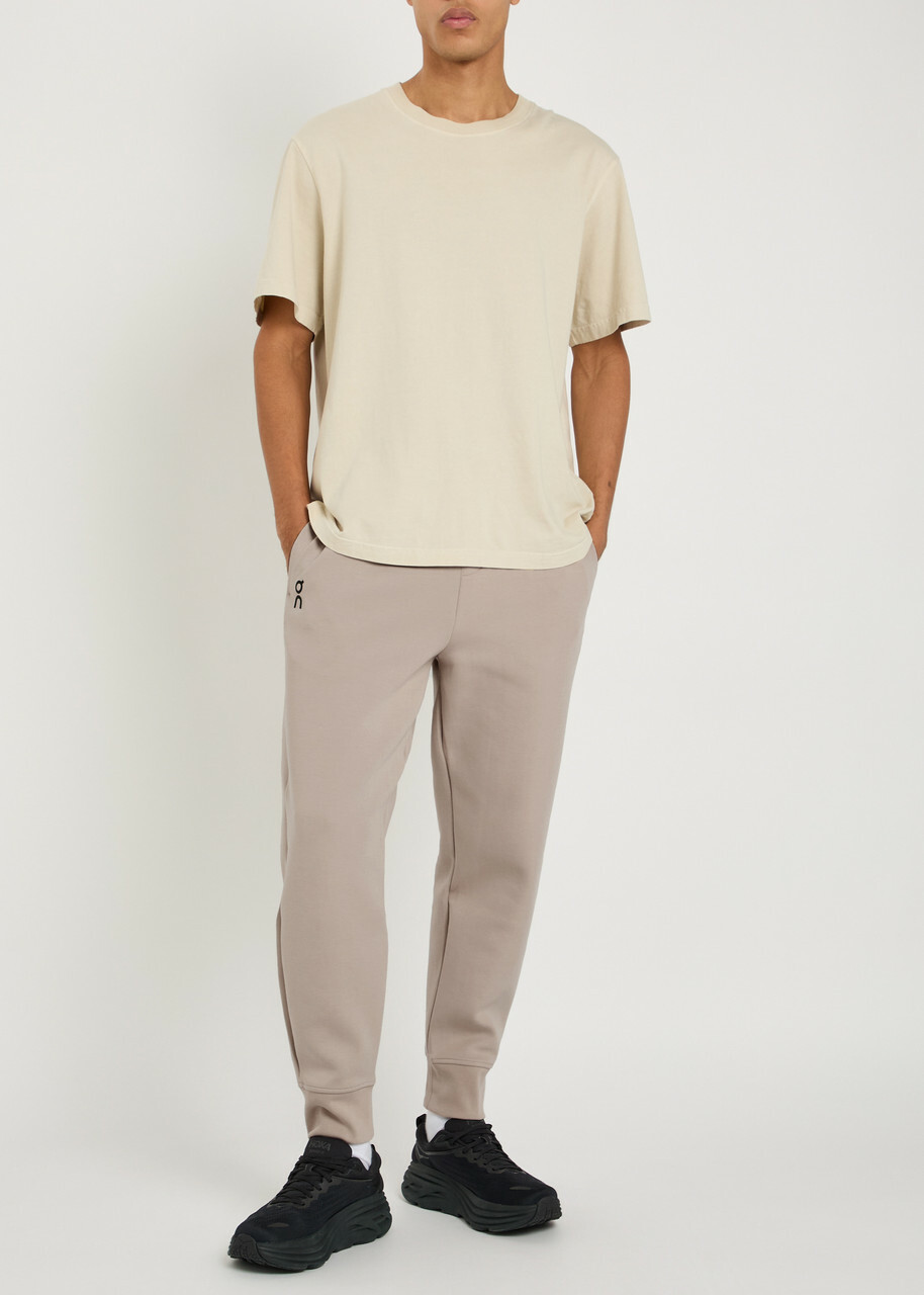 ON Focus Tech Cotton-blend Sweatpants Beige