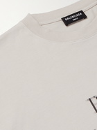 BALENCIAGA - Oversized Printed Cotton-Jersey T-Shirt - Neutrals