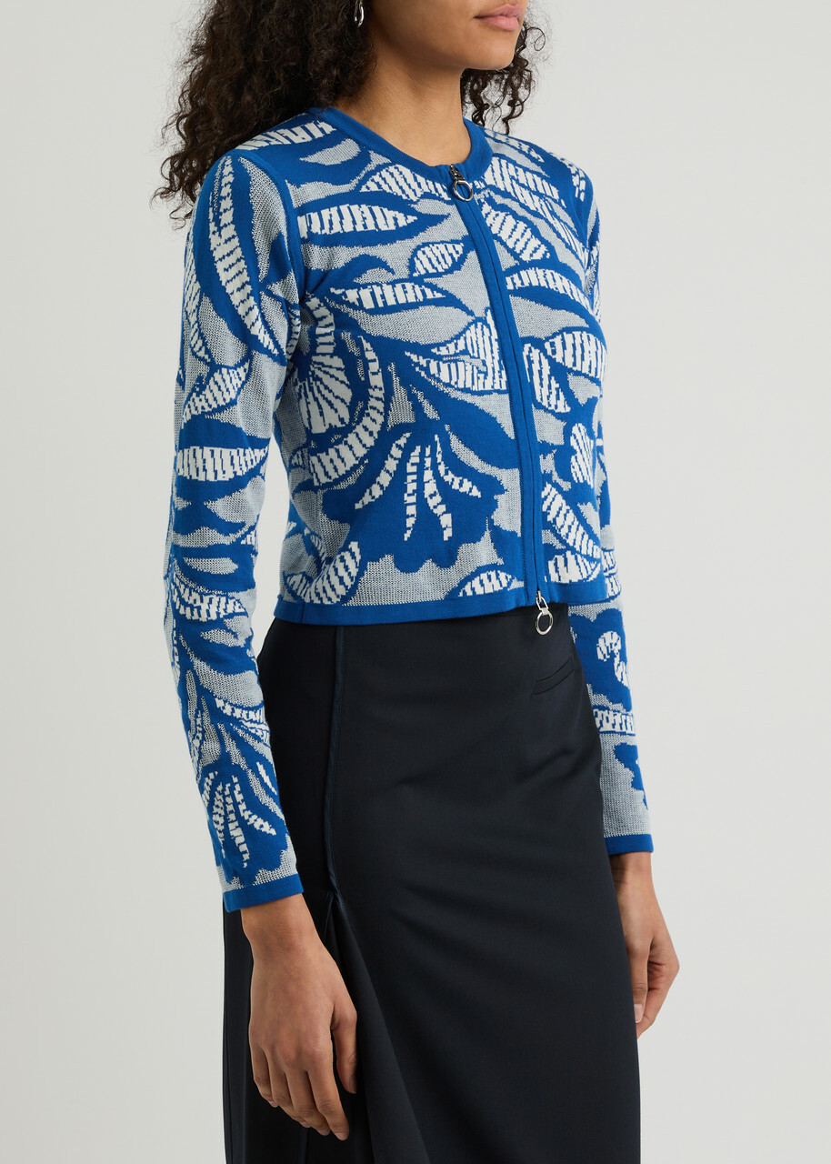 High Interesting Cotton-blend Cardigan Blue