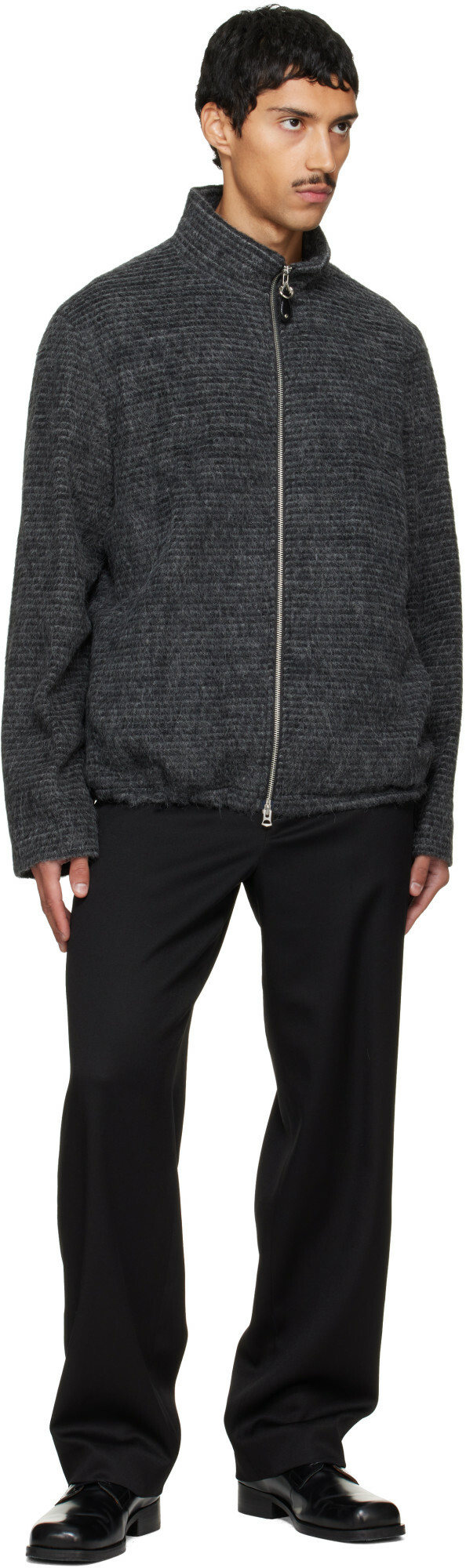 Solid Homme Gray Alpaca Jacket
