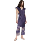 PLEATS PLEASE ISSEY MIYAKE Navy Basket Trousers