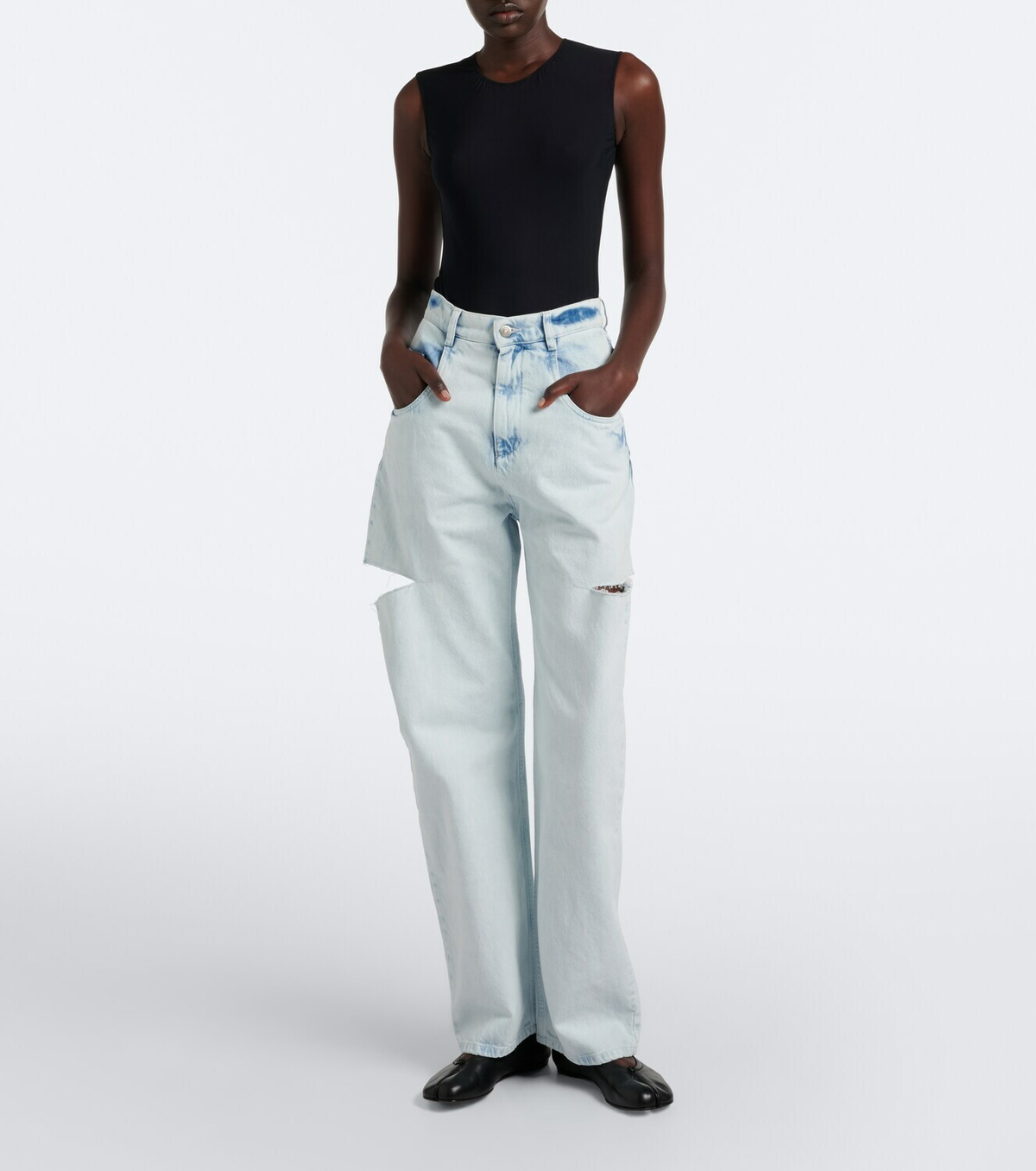 Maison Margiela Cutout wide-leg jeans