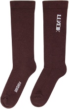 Rick Owens DRKSHDW Purple Luxor Socks