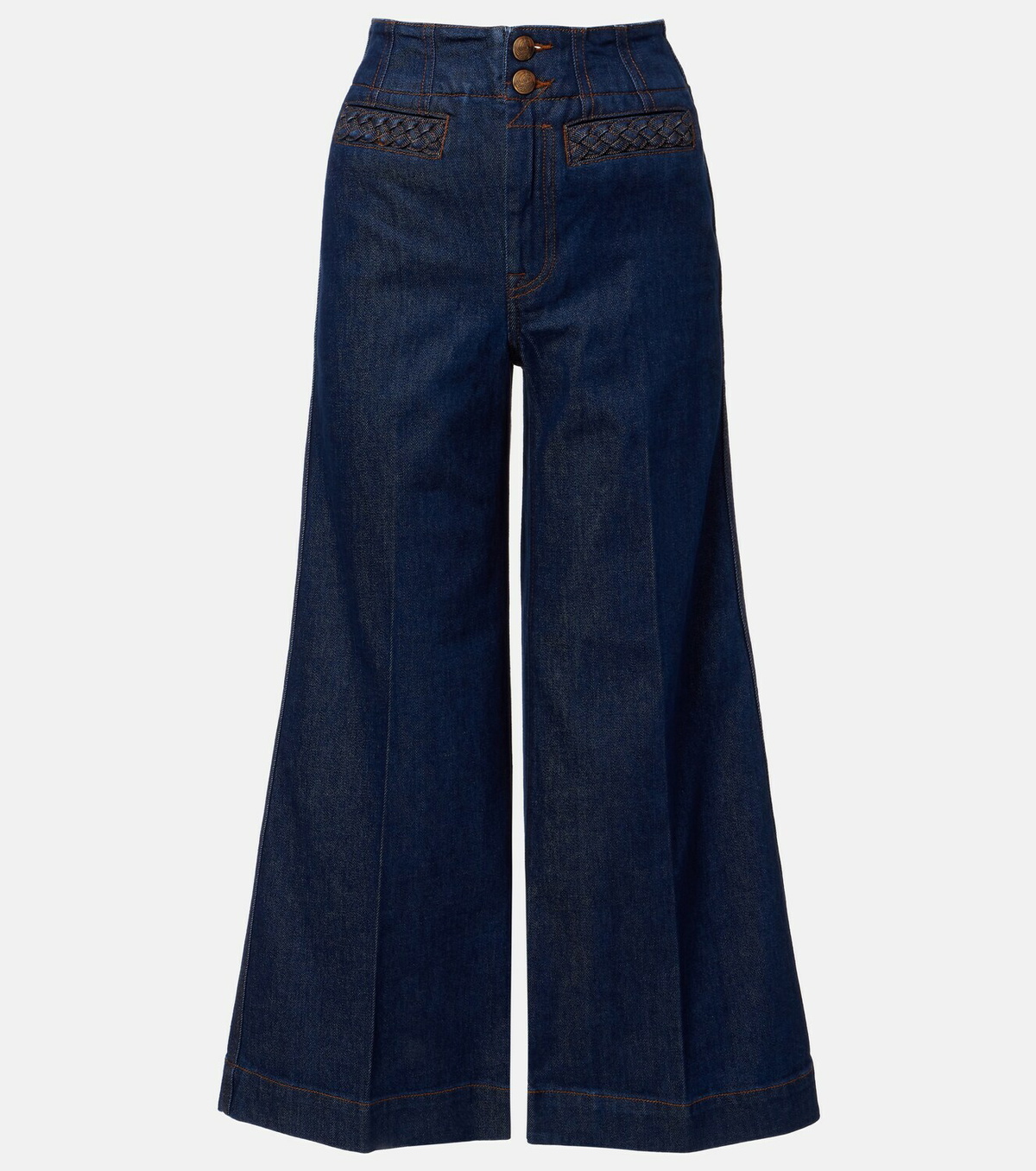 Zimmermann Aster cropped flared jeans