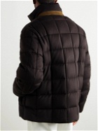 Loro Piana - Tuul Suede-Trimmed Quilted Cashmere Down Jacket - Black