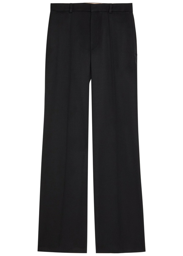 Photo: Chloe Flared-leg Wool Trousers Black