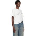 MM6 Maison Margiela Off-White Overdyed Handwritten-Print T-shirt