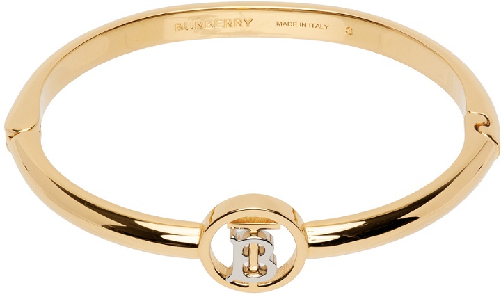 Photo: Burberry Gold Monogram Motif Bangle Bracelet