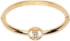 Burberry Gold Monogram Motif Bangle Bracelet