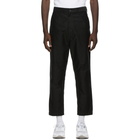 Comme des Garcons Homme Black Cotton Moleskin Trousers