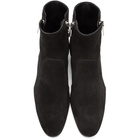 Balmain Black Suede Anthos Boots