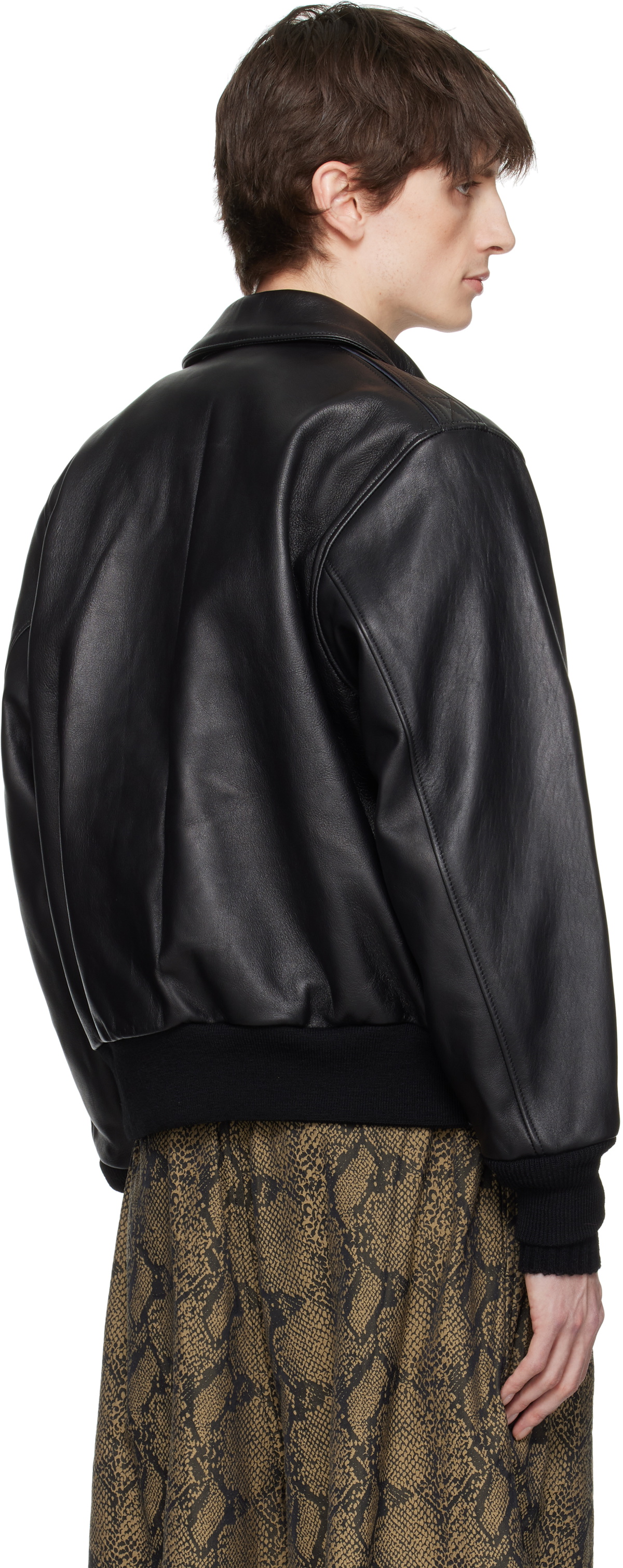 【WACKO MARIA】ライダース LEATHER A-2 FLIGHT JACKET WACKO MARIA Black A-2 Leather Flight Jacket | REVERSIBLE