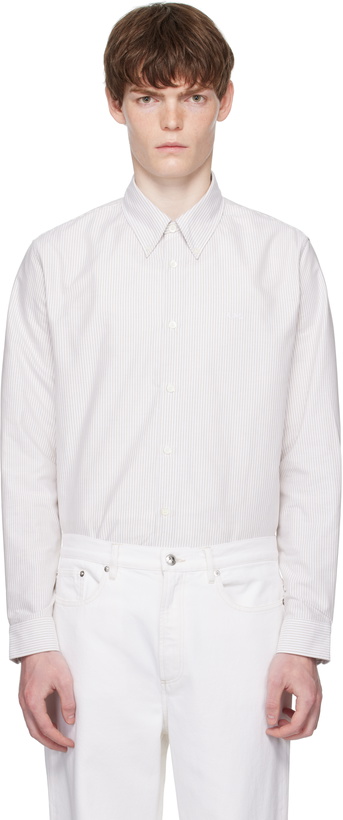 Photo: A.P.C. Off-White & Beige Greg Shirt