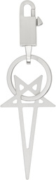 Rick Owens Silver Hollywood Pentagram Keychain